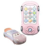 Detailed information about the product (Pink)Phone Toy with Music Light Mini Projector,4 Mode Learning Toddler Infant Soothing Car Toys-Number Counting Color Animal Sound Fun Smart Phones