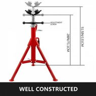 Detailed information about the product Pipe Jack Stand with 4-Ball Transfer V-Head 6mm Thickness and Folding Legs 1500LB Welding Pipe Stand Adjustable Height 28-52IN 1107S-type Pipe Jacks