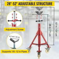 Detailed information about the product Pipe Stand Pipe Jack Stands with Casters Adjustable Height 28-52 Inch V Head Pipe Stand 882 LB Folding Portable Pipe Stands 1/8 to 12 Inch Pipe