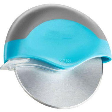 Pizza Cutter Wheel - No Effort Pizza Slicer With Protective Blade Guard And Ergonomic Handle - Super Sharp And Dishwasher Safe (Blue)