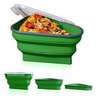 Detailed information about the product Pizza Pack - Reusable Pizza Storage Container With 5 Microwavable Serving Trays. Adjustable Pizza Slice Container To Organize & Save Space (Green).