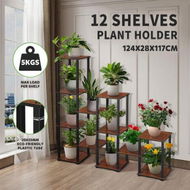 Detailed information about the product Plant Flower Pots Stand 12 Shelves Corner Shelf Potted Holder Bookshelf Indoor Outdoor Garden Tiered Display Unit Storage Rack