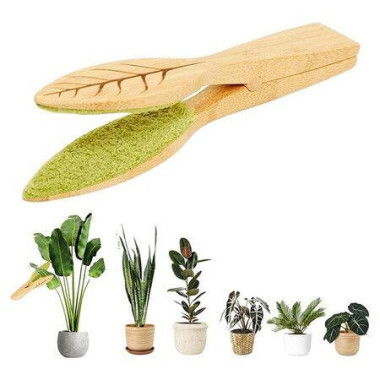 Plant Leaf Cleaning Tongs, Portable House Plant Leaf Cleaning Tongs, Household Cleaning Tools Garden Tools, Cleans Both Sides of Leaves