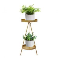 Detailed information about the product Plant Stand 2 Tiers Outdoor Indoor Gold Medium