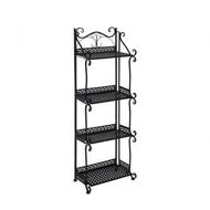 Detailed information about the product Plant Stand 4 Tiers Outdoor Indoor Black