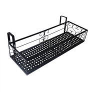 Detailed information about the product Plant Stand Outdoor Indoor Home Black Rectangle