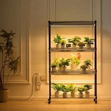 Plant Stand with Grow Lights 4 Tiers 180W 150 cm Tall Plant Grow Shelf