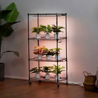 Plant Stand with Grow Lights 4 Tiers 45W 120 cm Tall Plant Grow Shelf