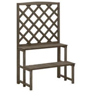 Detailed information about the product Plant Stand With Trellis Grey 70x42x115 Cm Solid Fir Wood