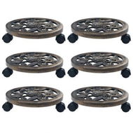 Detailed information about the product Plant Trolleys 6 Pcs Bronze 30 Cm Plastic