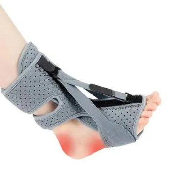 Plantar Fasciitis Night Splint Adjustable Straps Relief Brace Achilles Tendonitis Foot Drop Men Women Grey