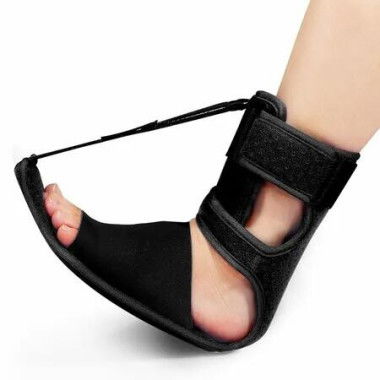 Plantar Fasciitis Night Splint, Plantar Fasciitis Relief Brace with Adjustable Straps,Achilles Tendonitis, Day & Night Support, Black