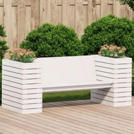 Detailed information about the product Planter Bench White 167.5x60x65 cm Solid Wood Pine