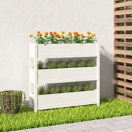 Detailed information about the product Planter White 112x25x104.5 cm Solid Wood Pine