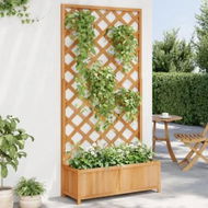 Detailed information about the product Planter with Trellis Brown Solid Wood Fir