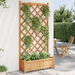 Planter with Trellis Brown Solid Wood Fir. Available at Crazy Sales for $179.95