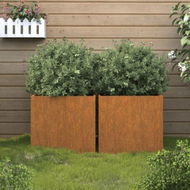 Detailed information about the product Planters 2 pcs 32x30x29 cm Corten Steel