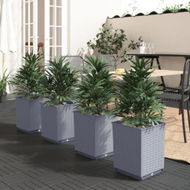 Detailed information about the product Planters 4 Pcs Dark Grey 30x30x37 Cm Polypropylene