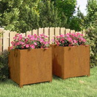 Detailed information about the product Planters with Legs 2 pcs Rusty 49x47x50 cm Corten Steel