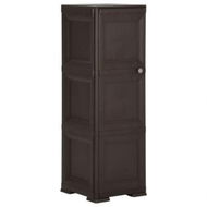 Detailed information about the product Plastic Cabinet 40x43x125 Cm Wood Design Brown