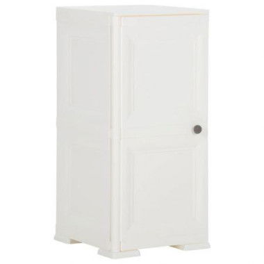 Plastic Cabinet 40x43x85.5 Cm Wood Design Angora White.