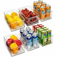 Detailed information about the product Plastic Refrigerator Organizer Bins, 6 Pack Clear Stackable Food Storage Bins for Pantry,Fridge,Cabinet,Kitchen Organization and Storage