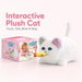 Plush Cat Toy Interactive Stuffed Animal Pet with Touch Sensor Tail Wagging Purring Blinking Eyes Talking Recording Gift for Kids COL. White. Available at Crazy Sales for $39.99