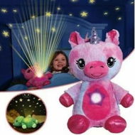 Detailed information about the product Plush Toy With Light Projector In Belly Comforting Toys Plush Toys Night Light Cuddly Puppy Christmas Gifts For Kids Children Pink