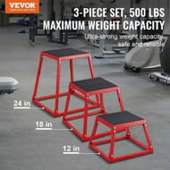 Detailed information about the product Plyometric Jump Boxes 12/18/24 Inch Plyo Box Platform and Jumping Agility Box Anti-Slip Fitness Exercise Step Up Box Set Conditioning Strength Training Red