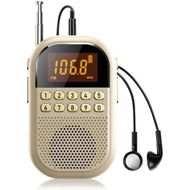 Detailed information about the product Pocket AM FM Radio, 1100mAh Rechargeable Radio Supports Bluetooth, Mini FM AM Receiver with Large Speaker for Jogging, Walking, Beige