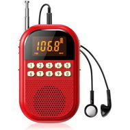 Detailed information about the product Pocket AM FM Radio, 1100mAh Rechargeable Radio Supports Bluetooth, Mini FM AM Receiver with Large Speaker for Jogging, Walking, Red