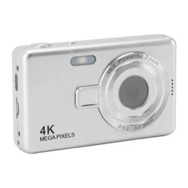 Pocket Digital Camera for Photography, 12MP 1080P HD Point and Shoot Camera with 2.4in TFT Screen with 64G Memory Card, Silver