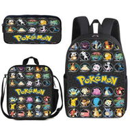 Detailed information about the product Pokemon Schoolbag Cartoon Cute Pikachu Primary School Student Backpack + Shoulder Bag + Pencil Case.