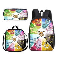 Detailed information about the product Pokemon Schoolbag Cartoon Cute Pikachu Primary School Student Backpack + Shoulder Bag + Pencil Case.