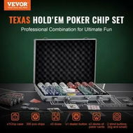 Detailed information about the product Poker Chip Set 300-Piece Poker Set Complete Poker Playing Game Set with Aluminum Carrying Case 11.5 Gram Casino Chips Cards Buttons and Dices for Texas