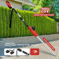 Detailed information about the product Pole Hedge Trimmer Cordless Electric Extendable Long Reach Telescopic Handle Garden Tool Fast Charger 20V