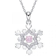 Detailed information about the product Poly Dancing Stone Snowflake Pendant Solid 925 Sterling Silver Necklace