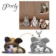 Detailed information about the product Poly S925 Sterling Silver Tags 3D Engraved Personalized Photo Necklace 18