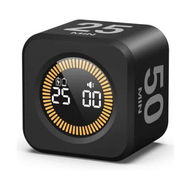 Detailed information about the product Pomodoro Cube Visual Timer,5,10,25,50 Min Rotating Countdown,Customize Countup Silent Mode,for Work Study Cook Workout Kitchen(Black)