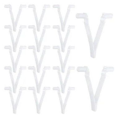 Pool Butterfly Clips V Clips Attachment Clips Replacement for Pool Spa Brush Leaf Rake Leaf Skimmer, 24 Pack