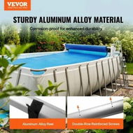 Detailed information about the product Pool Cover Reel, Aluminum Solar Cover Reel 20 ft, Above Ground Swimming Pool Cover Reel Set , Fits for 3-20 ft Width Swimming Pools