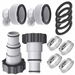 Pool Hose Adapter 4 PCS 2 Types Conversion Connector 1.5In 1.25In Replacement Accessories Compatible Intex Threaded Filter Pump Maintenance Essentials. Available at Crazy Sales for $14.99