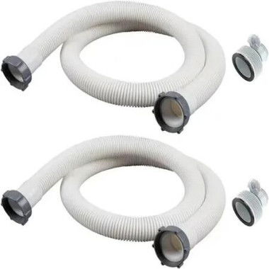 Pool Hose Replacement Pump Intex 1500GPH Saltwater System Sand Filter 2 Pcs 149cm Long 3.8cm Diameter Swimming Pools