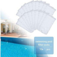 Detailed information about the product Pool Skimmer Socks 10 Pack Fine Mesh Swimming Pool & Spa Pre-Filter Savers For Filter Baskets And Skimmers.