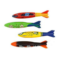 Detailed information about the product Pool Toy Shark Torpedo Sharks Underwater Swimming Toy Pack Of 4