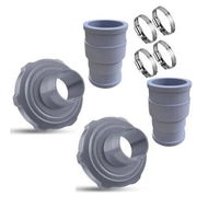 Detailed information about the product Pool Vacuum Hose Adapter Kit Compatible with Intex Adapter B,Pool Skimmer Hose Connector Replacement Hoses Adapter with Clamps(Grey)