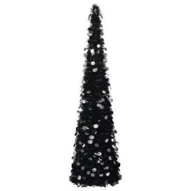 Pop-up Artificial Christmas Tree Black 150 Cm PET