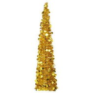 Detailed information about the product Pop-up Artificial Christmas Tree Gold 150 cm PET