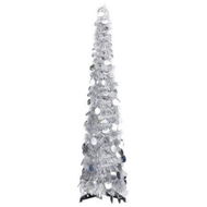 Detailed information about the product Pop-up Artificial Christmas Tree Silver 120 cm PET