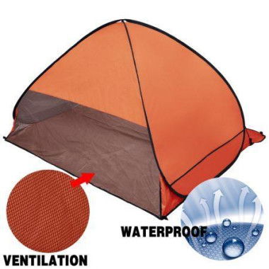 Pop Up Beach Tent Caming Portable Orange